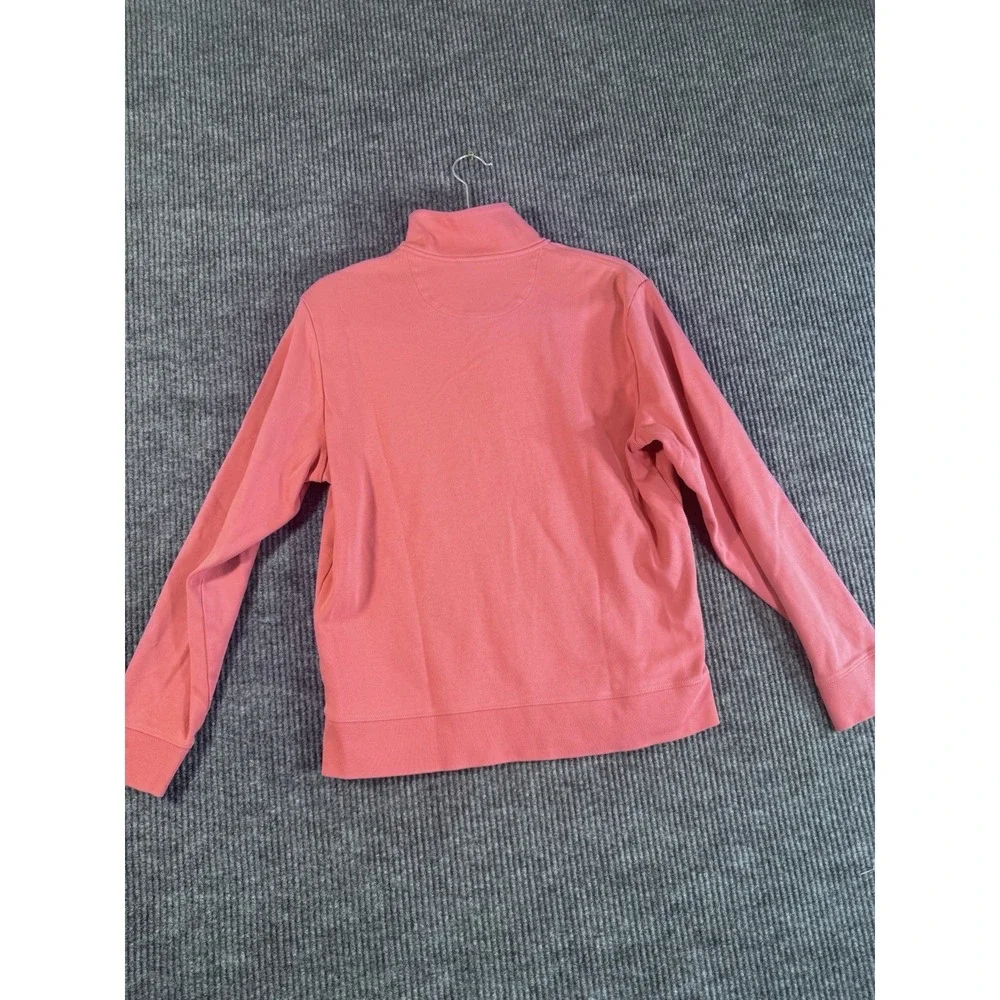 Vineyard Vines Pink Knit Pima Cotton Pullover Sweater Mock‎ Neck 1/4 Zip S